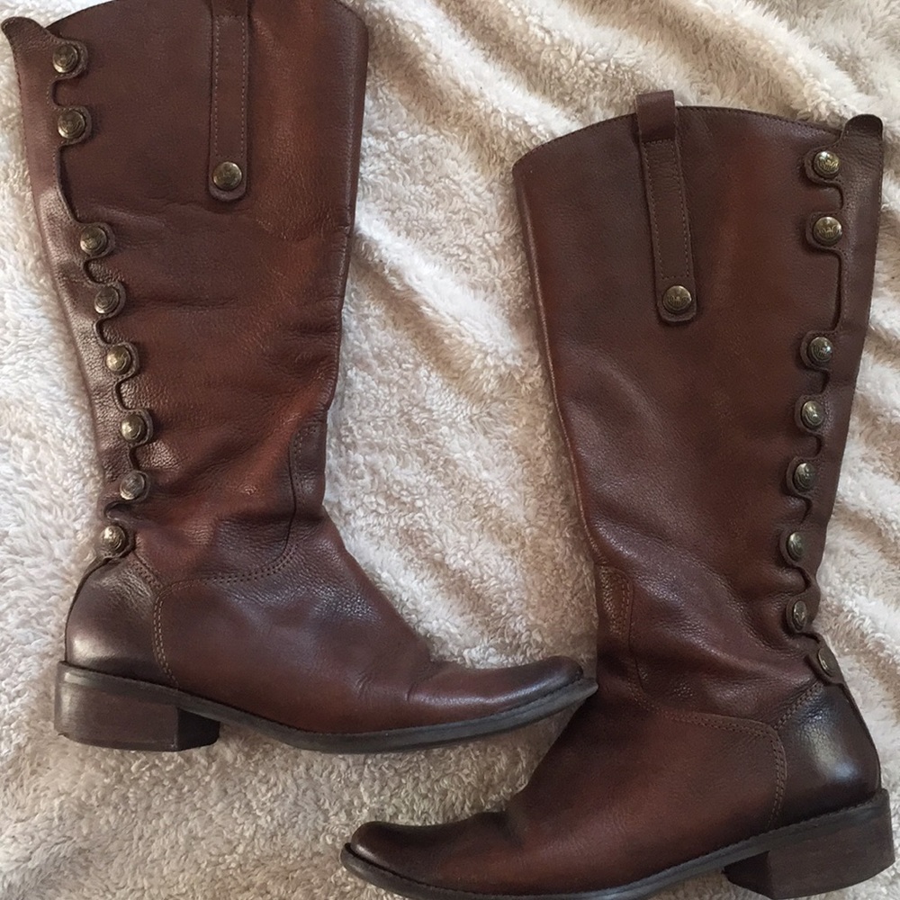 Matisse knee high sargent boots.